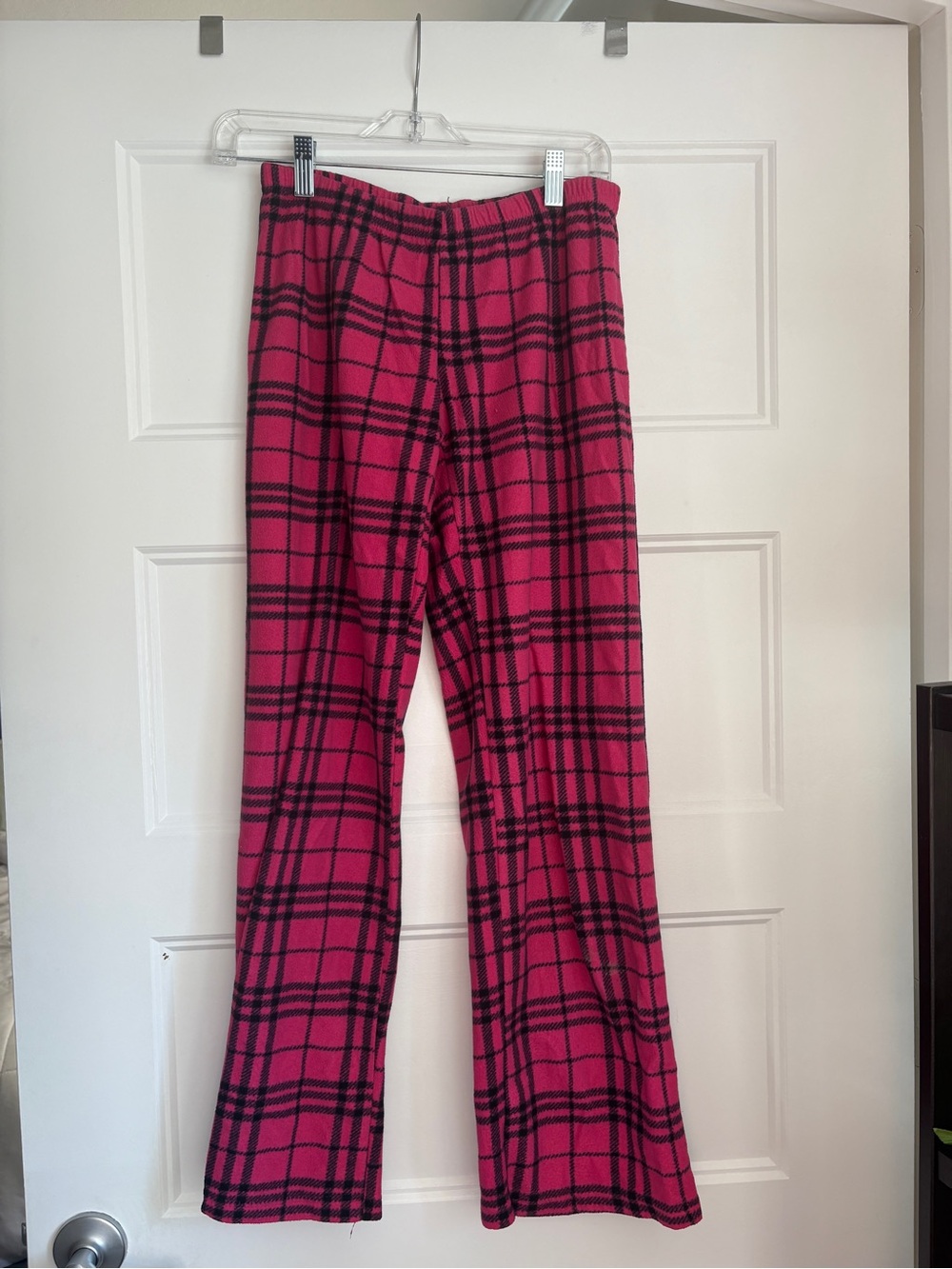 Wet Seal Girls Hot Pink and Black Plaid Pajama Pants